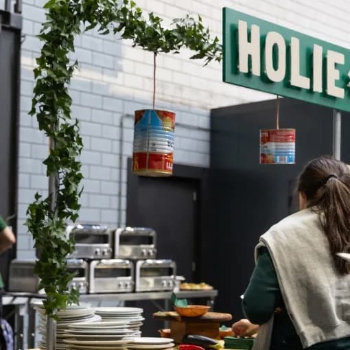 Catering van Holie Pizza tijdens een nieuwjaarsborrel