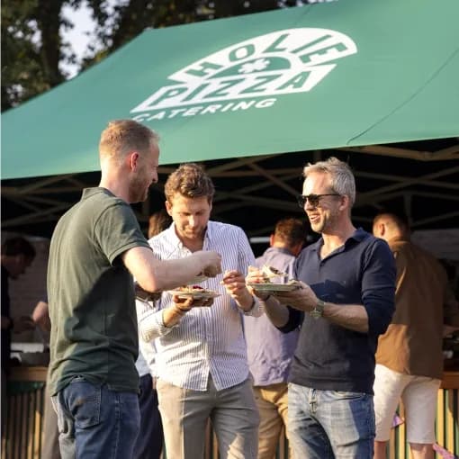 Catering van Holie Pizza tijdens een verjaardag